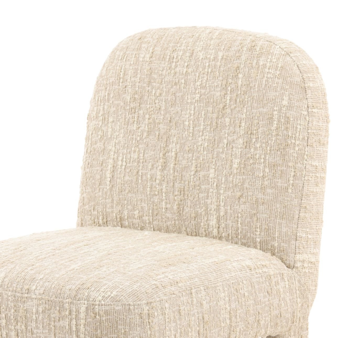 Napa Beige Textured Boucle Fabric Chair 20 in Wide