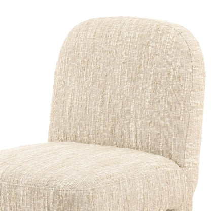 Napa Beige Textured Boucle Fabric Chair 20 in Wide