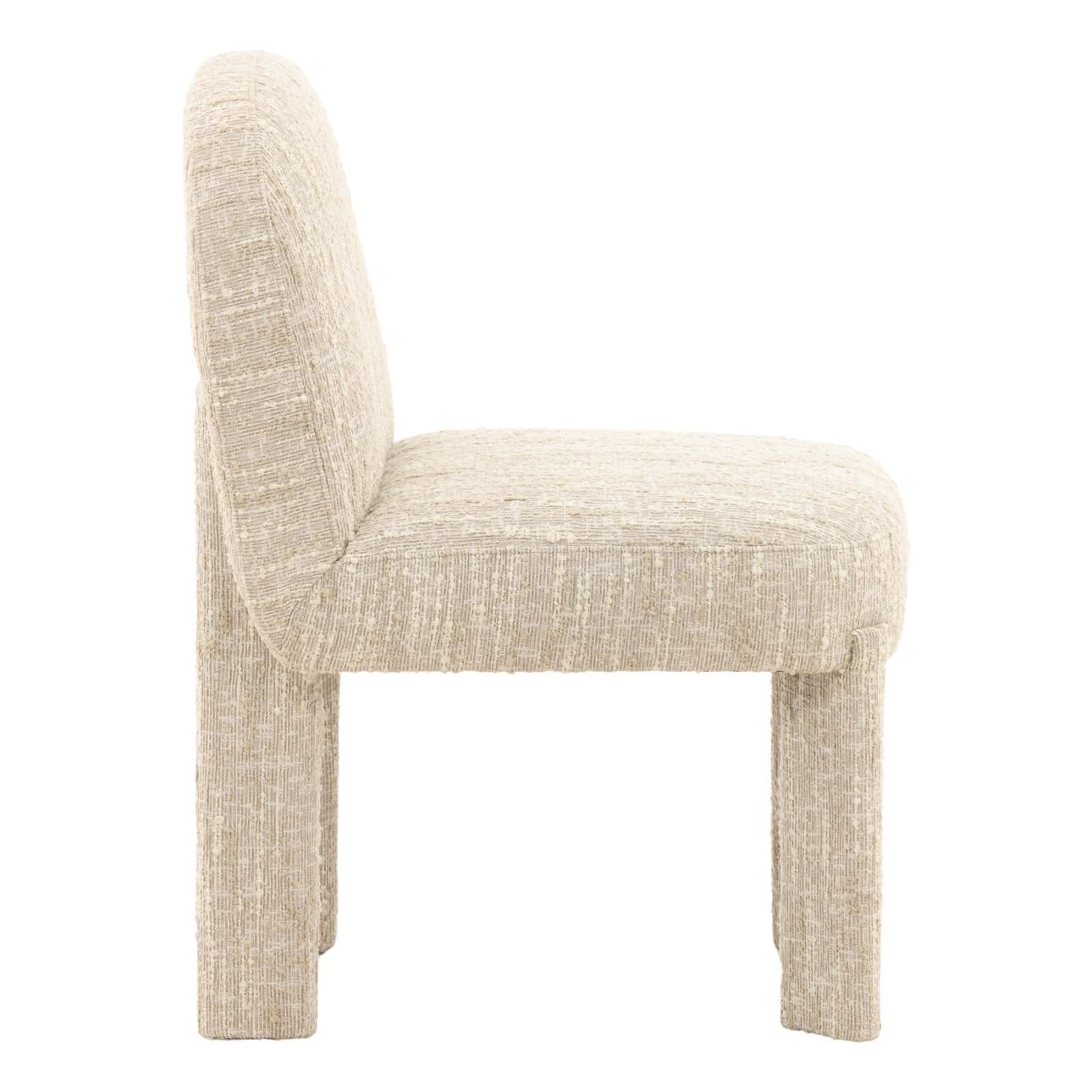 Napa Beige Textured Boucle Fabric Chair 20 in Wide