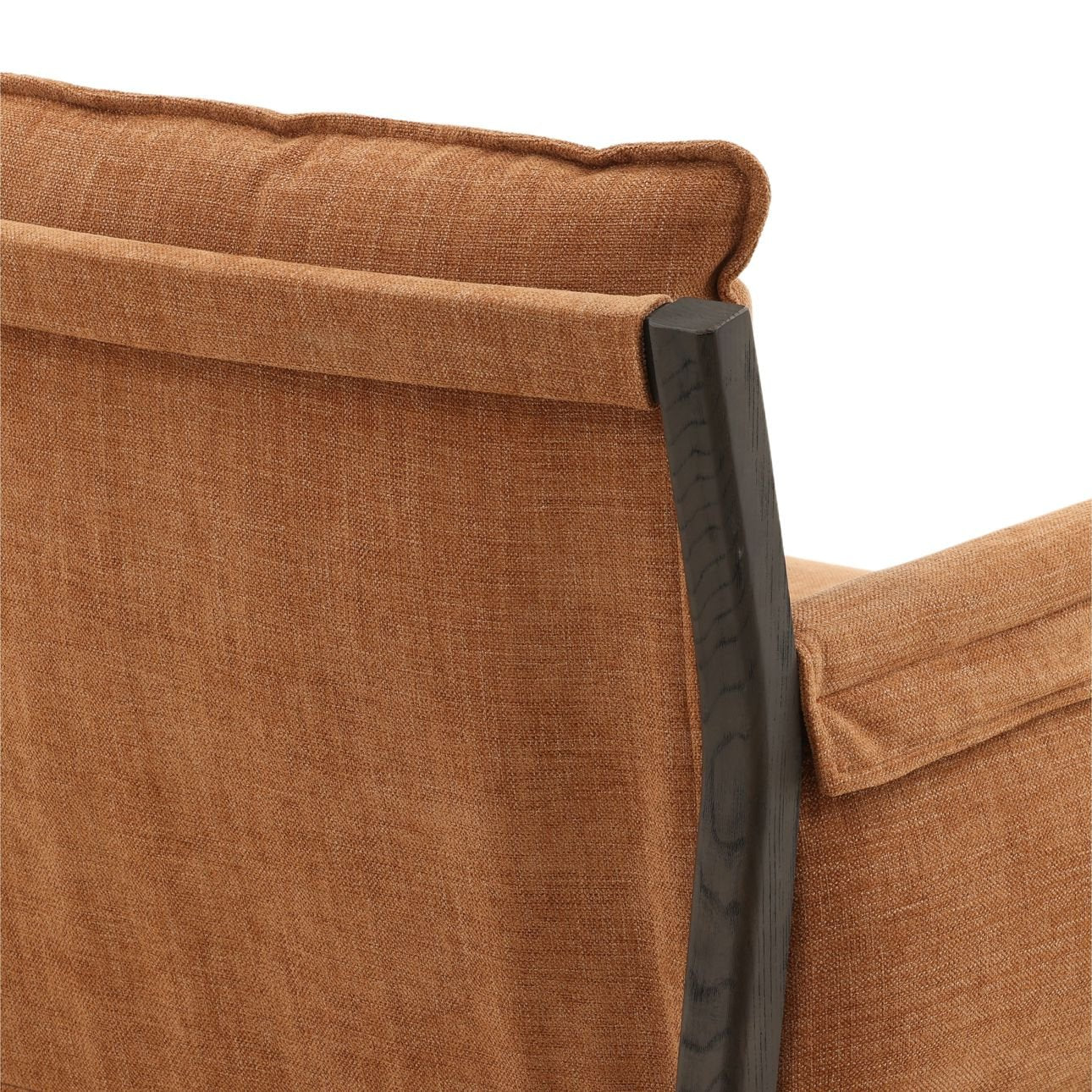 Topanga Terracotta Two-Tone Basketweave Fabric and Ash Wood Chair 32 in Wide