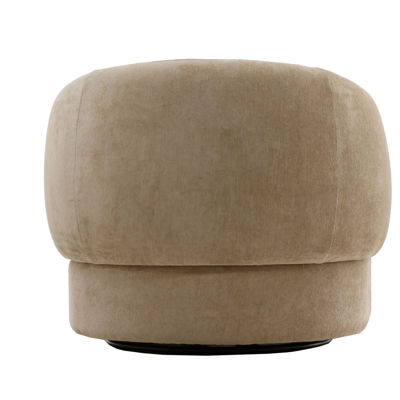 Jasper Sand Chenille Fabric and Rubber Wood Chair 37 in Wide