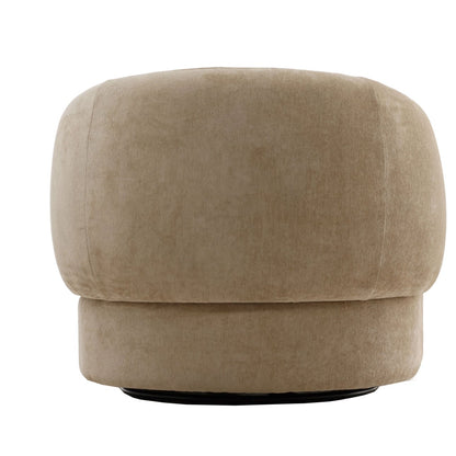 Jasper Sand Chenille Fabric and Rubber Wood Chair 37 in Wide