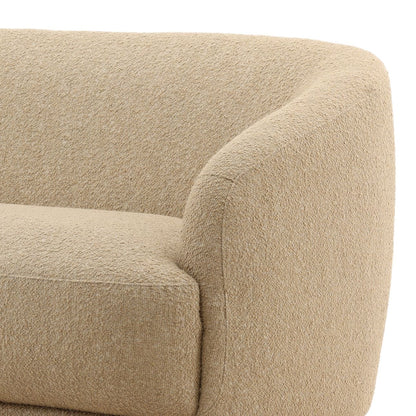 Avalon Fawn Chunky Boucle Fabric Sofa 94.5 in Wide