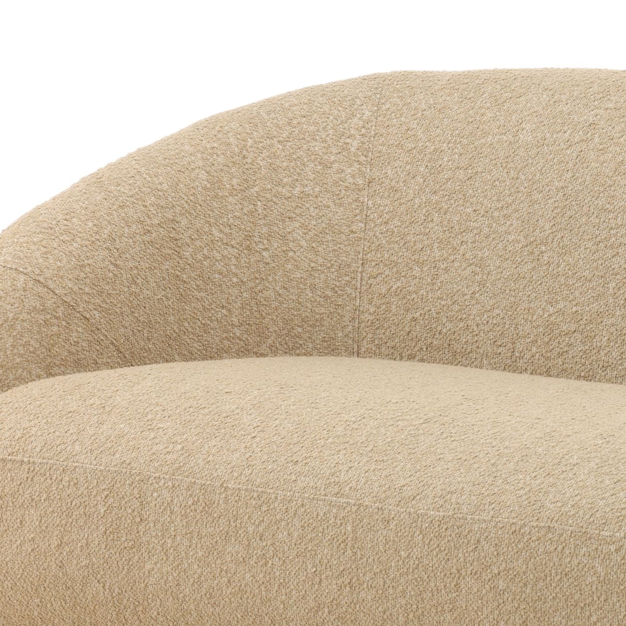 Avalon Fawn Chunky Boucle Fabric Sofa 94.5 in Wide