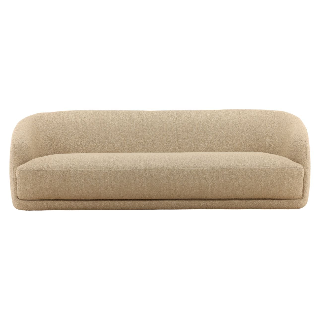 Avalon Fawn Chunky Boucle Fabric Sofa 94.5 in Wide
