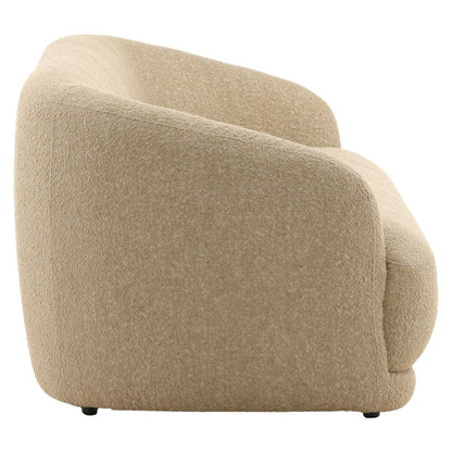 Avalon Fawn Chunky Boucle Fabric Sofa 94.5 in Wide