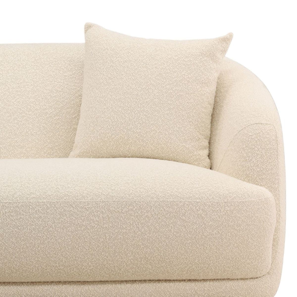Crafted Chunky Boucle Fabric Sofa