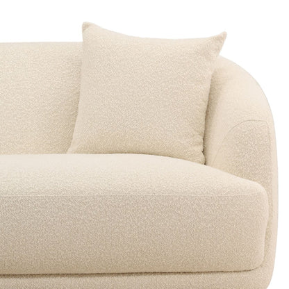 Crafted Chunky Boucle Fabric Sofa
