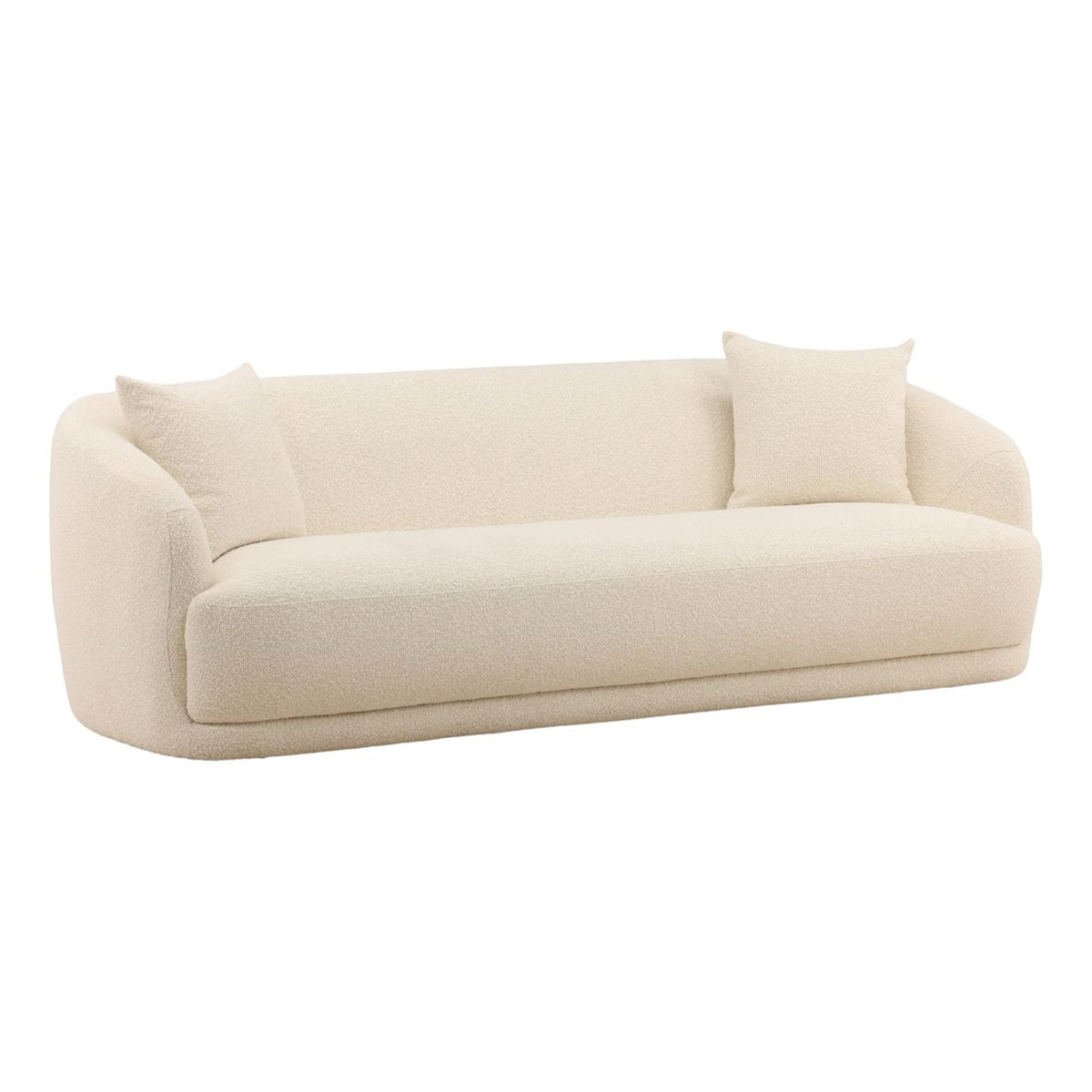 Crafted Chunky Boucle Fabric Sofa
