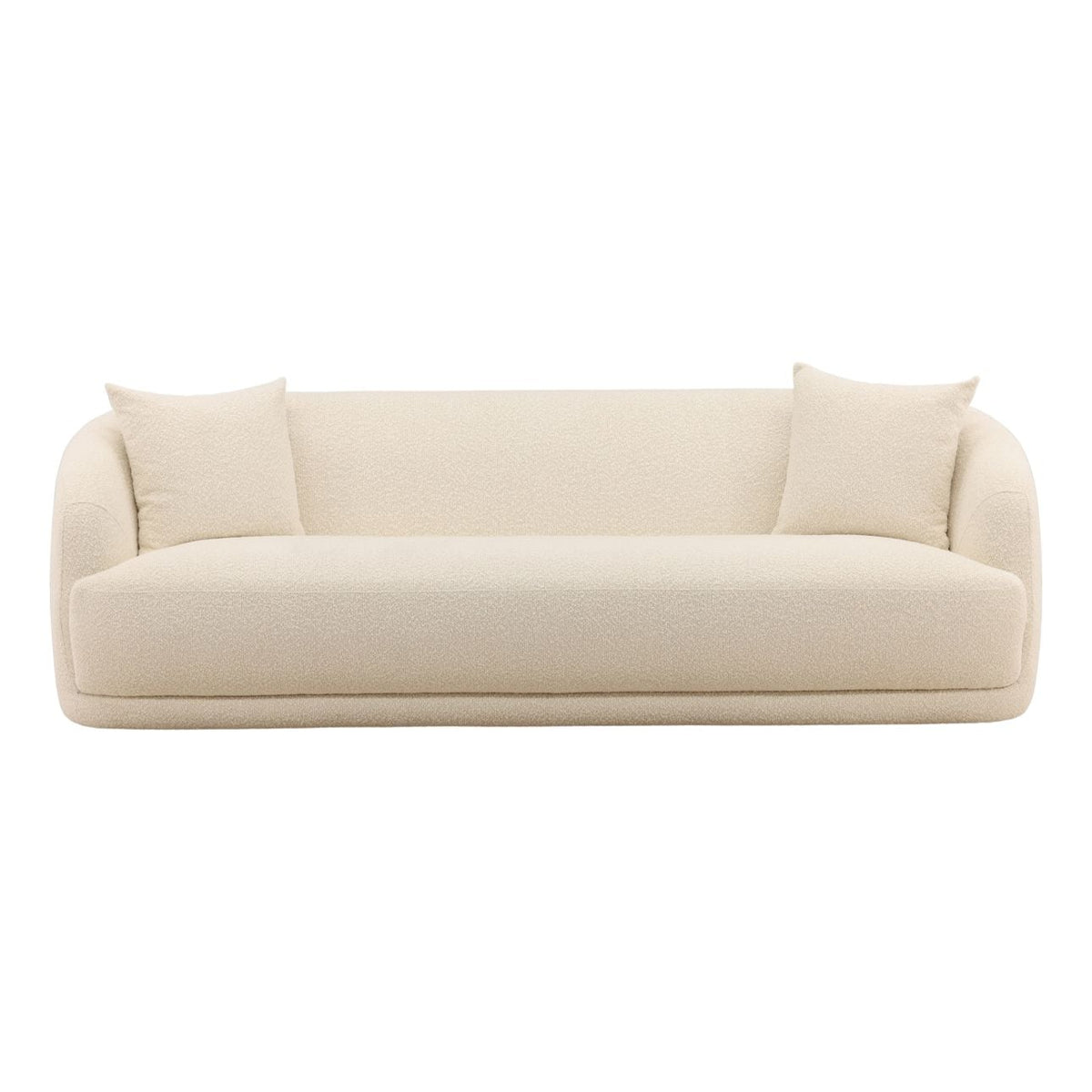 Crafted Chunky Boucle Fabric Sofa