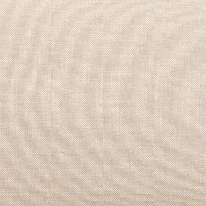 Topanga Oat and Light Brown Two-Tone Basketweave Fabric and Rubber Wood Sectional 120 in Wide
