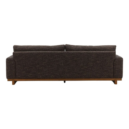 Elevated Tweed Fabric and Elm Wood Sofa