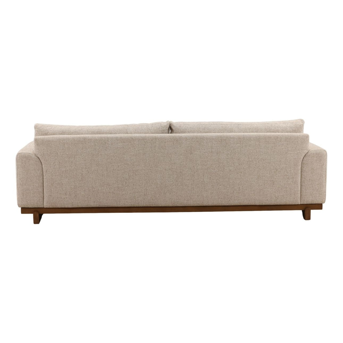 Elevated Tweed Fabric and Elm Wood Sofa