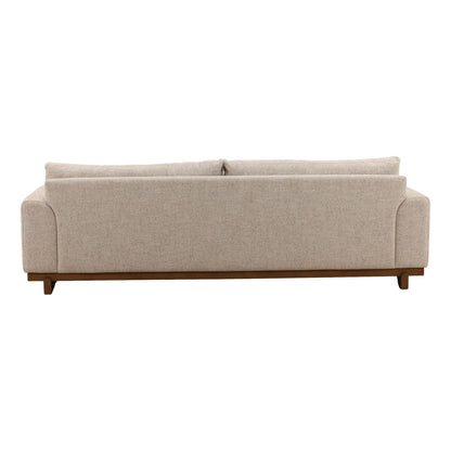 Elevated Tweed Fabric and Elm Wood Sofa