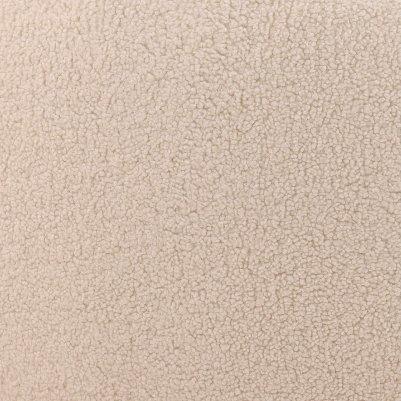 Cream and Light Natural Faux Sherpa Fabric and Elm Wood Chair 38 in Wide
