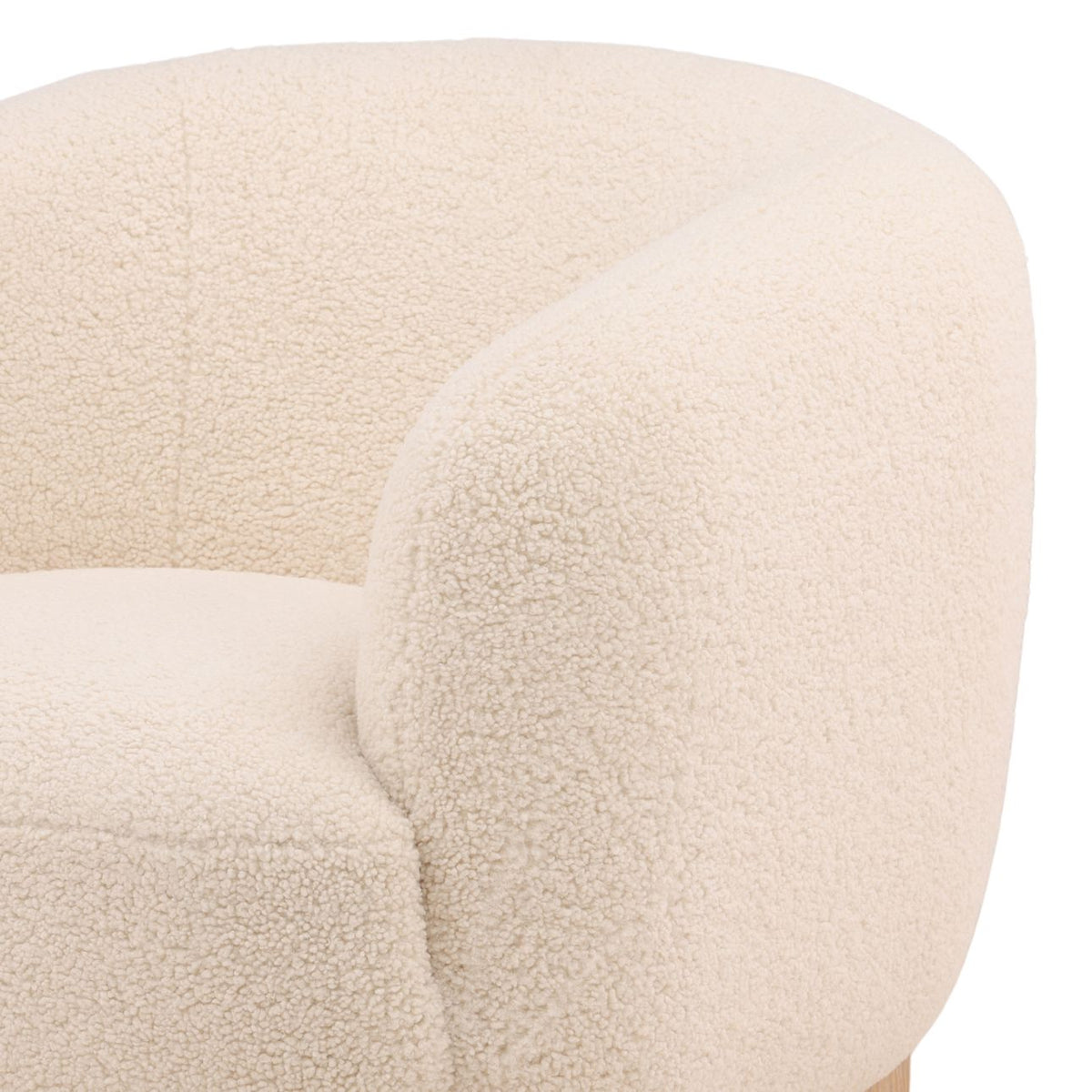 Crafted Faux Sherpa Fabric and Elm Wood Home Accent
