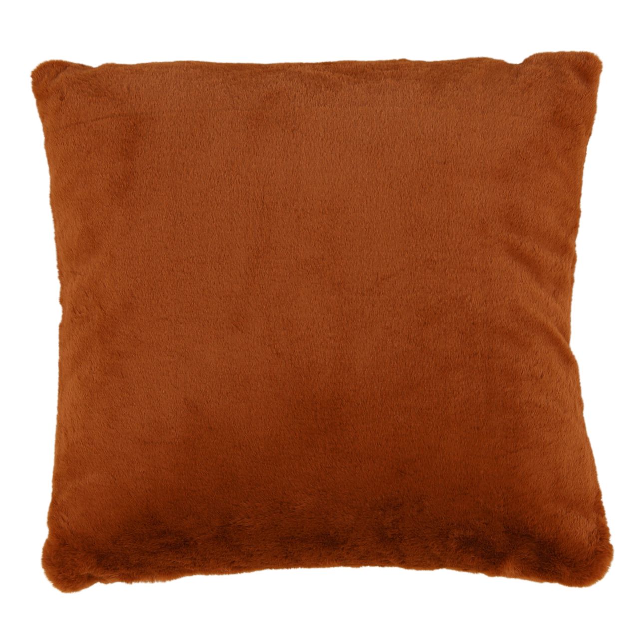 Orange Faux Fur Fabric Pillow 22 in Wide