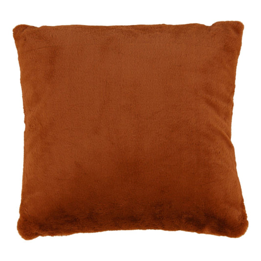 Orange Faux Fur Fabric Pillow 22 in Wide
