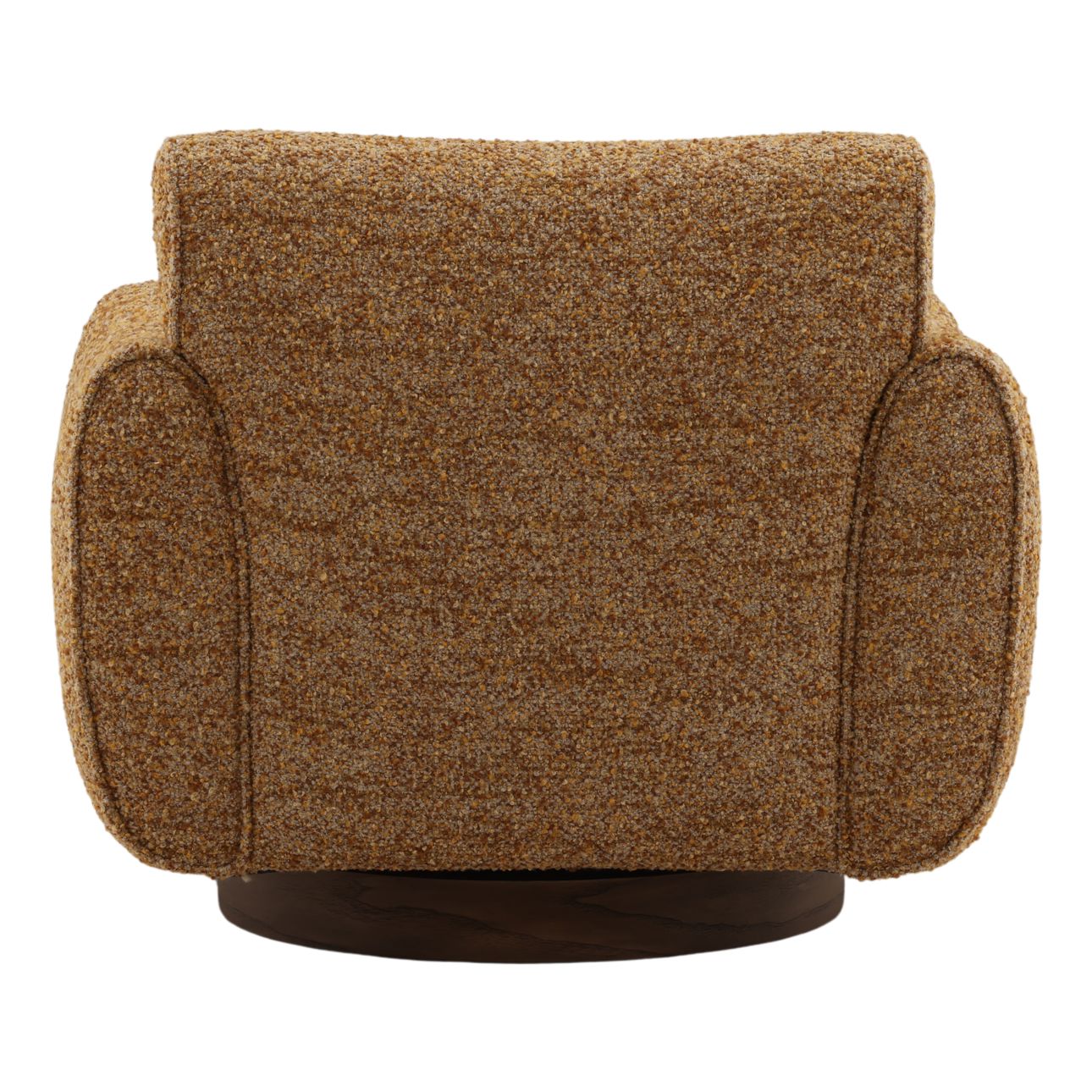 Paris Ginger and Brown Multi-Tone Boucle Fabric and Ash Veneer Wood Chair 36.5 in Wide