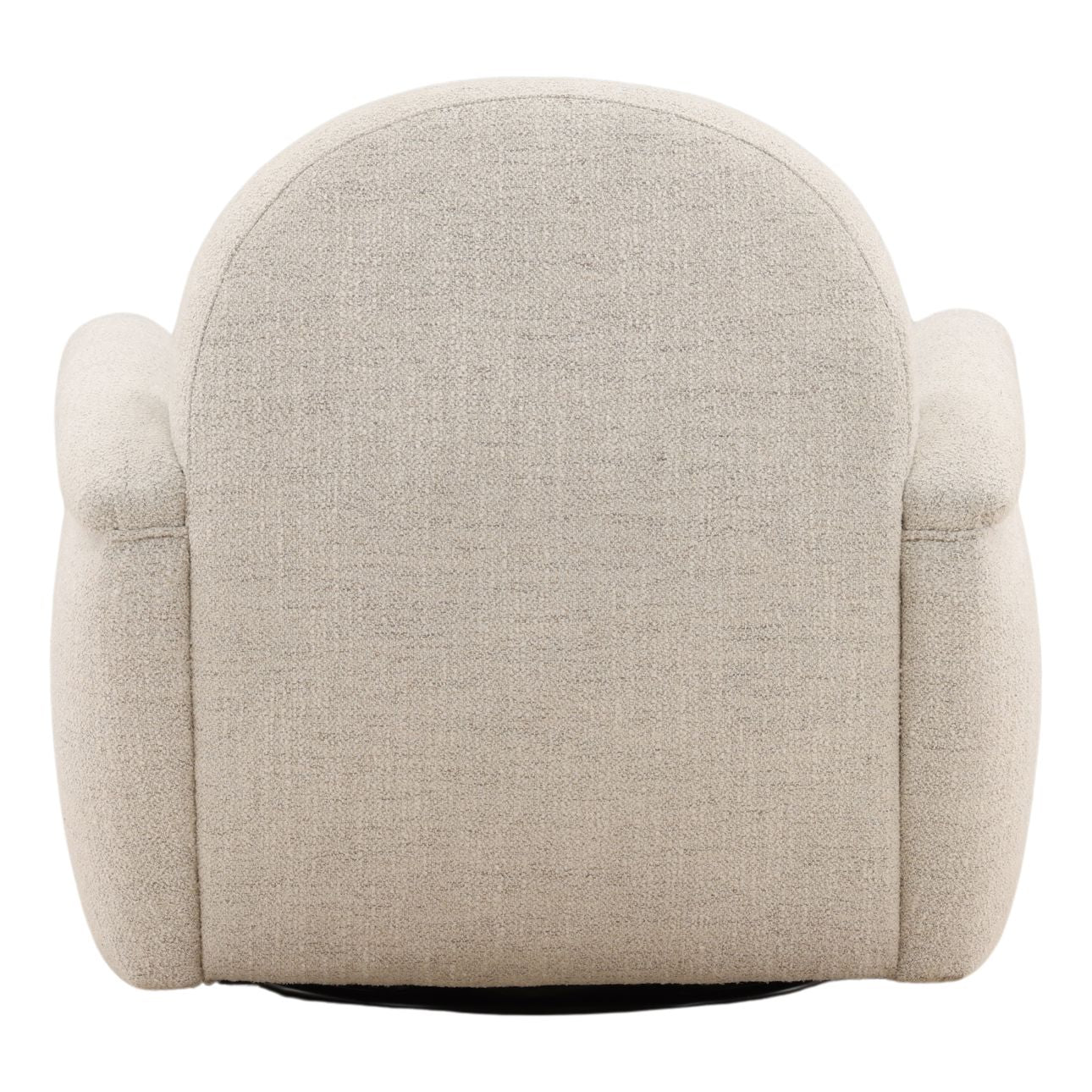 Off White Woven Chenille Fabric Chair 32.5 in Wide