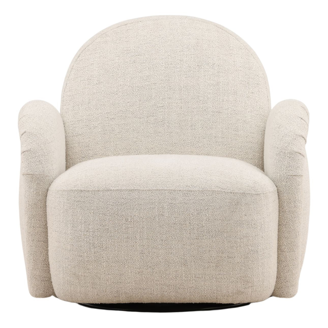 Off White Woven Chenille Fabric Chair 32.5 in Wide