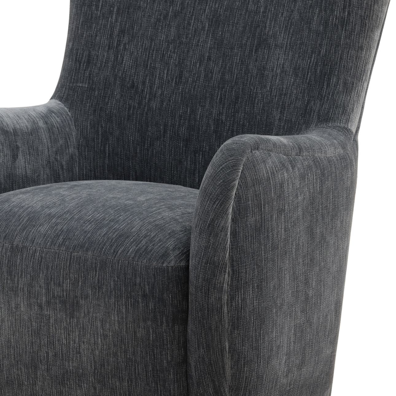 Blue Two-Tone Velvet Fabric Chair 29 in Wide