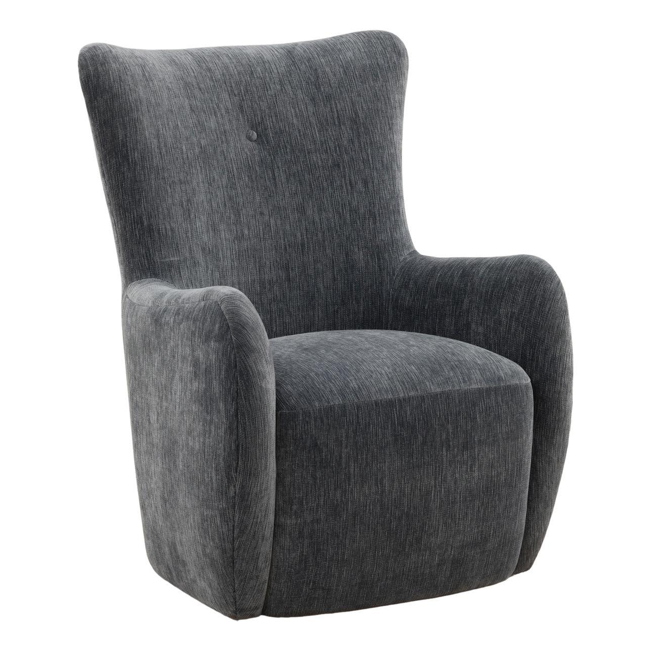 Blue Two-Tone Velvet Fabric Chair 29 in Wide