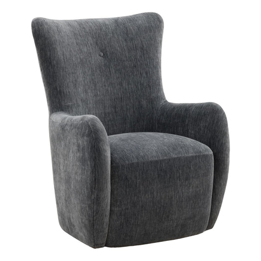 Blue Two-Tone Velvet Fabric Chair 29 in Wide