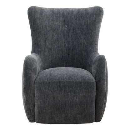 Blue Two-Tone Velvet Fabric Chair 29 in Wide