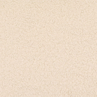 Cream and Light Natural Sherpa Fabric and Elm Wood Bench 56 in Wide