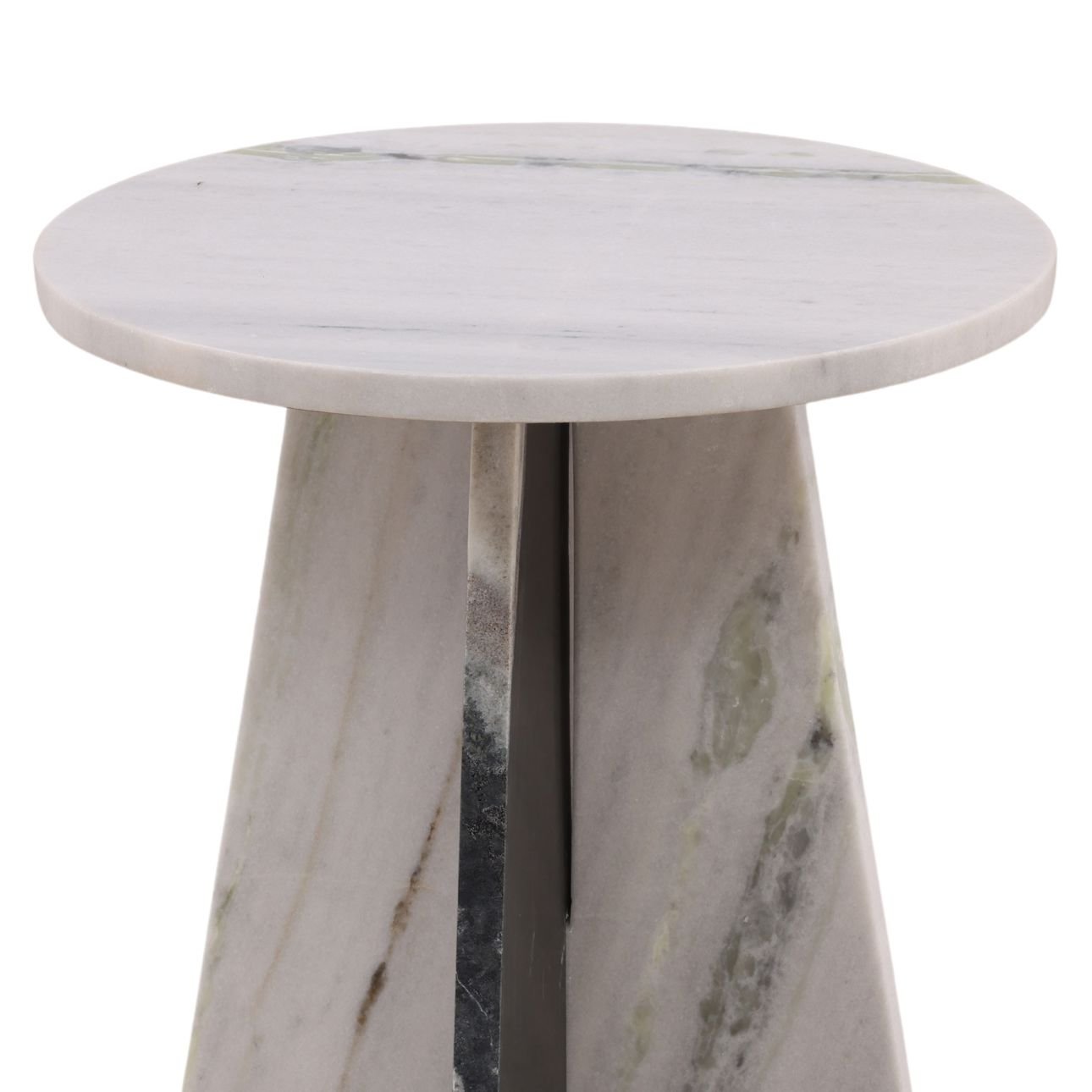 Black and White Panda Marble Table 16 in Wide