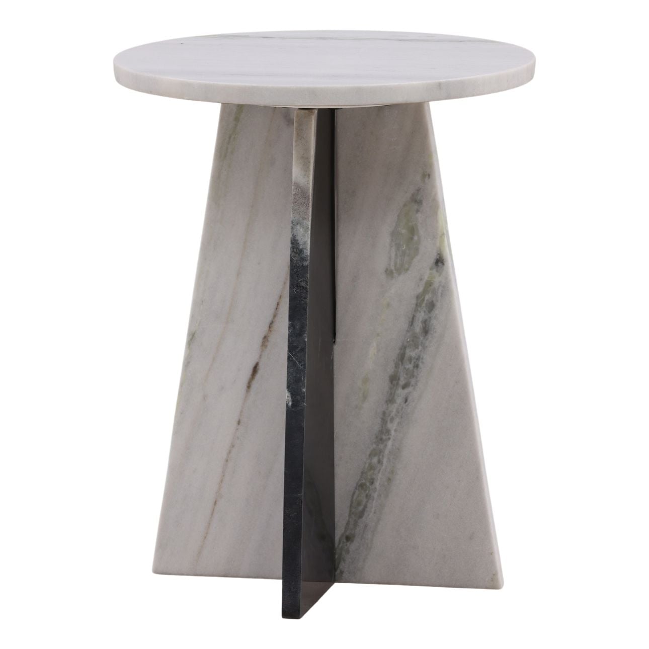 Black and White Panda Marble Table 16 in Wide