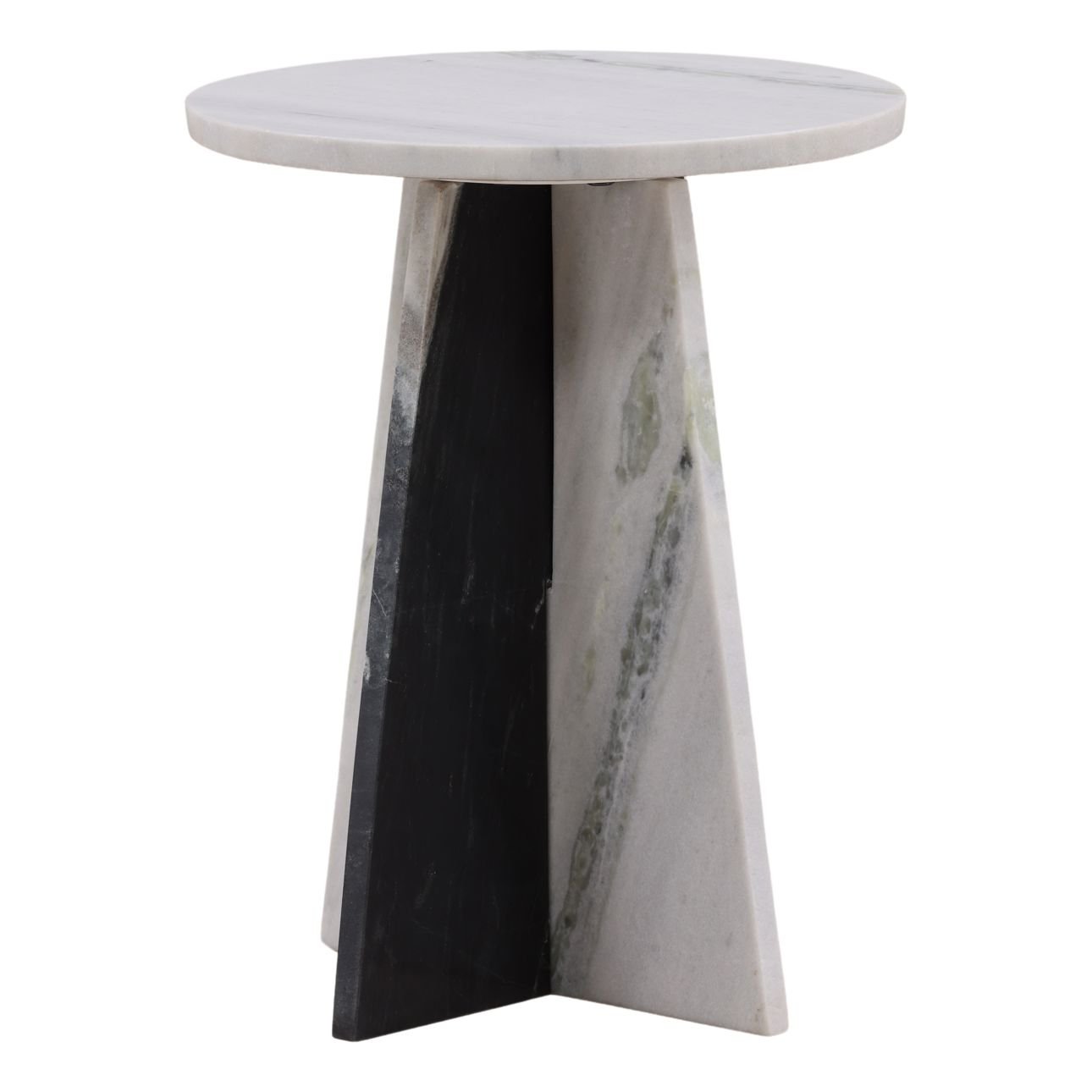 Black and White Panda Marble Table 16 in Wide