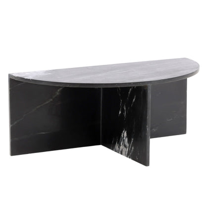 Black and Cream Marble Table 39 in Wide
