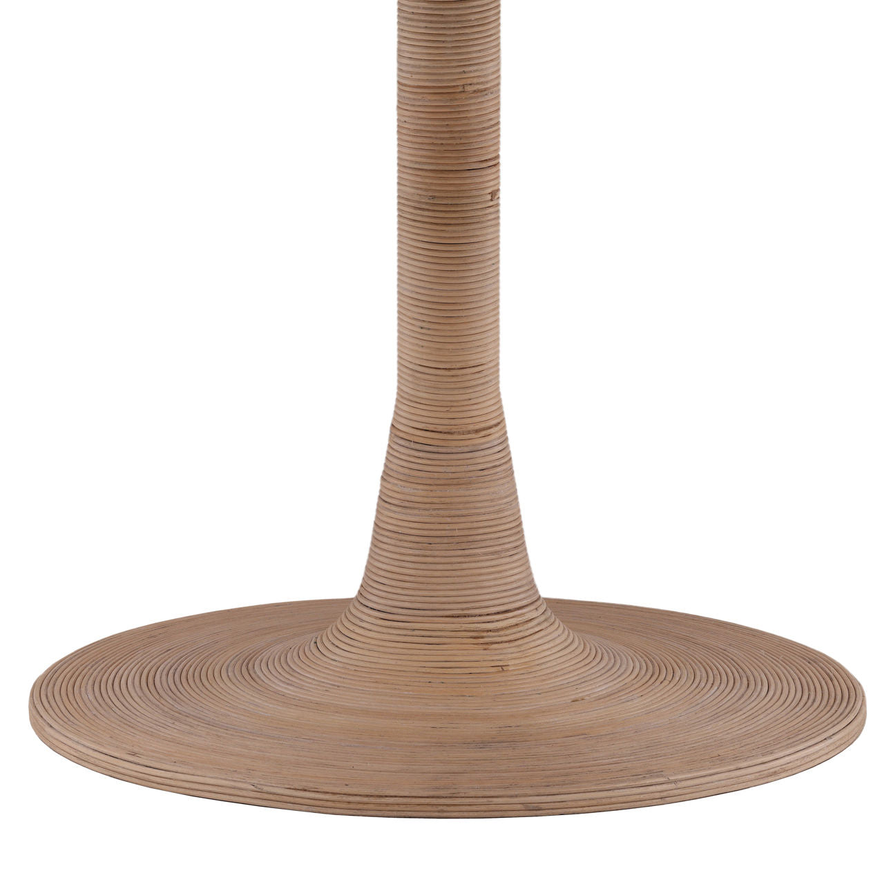 Natural Travertine, Cane and Iron Table 52 in Wide