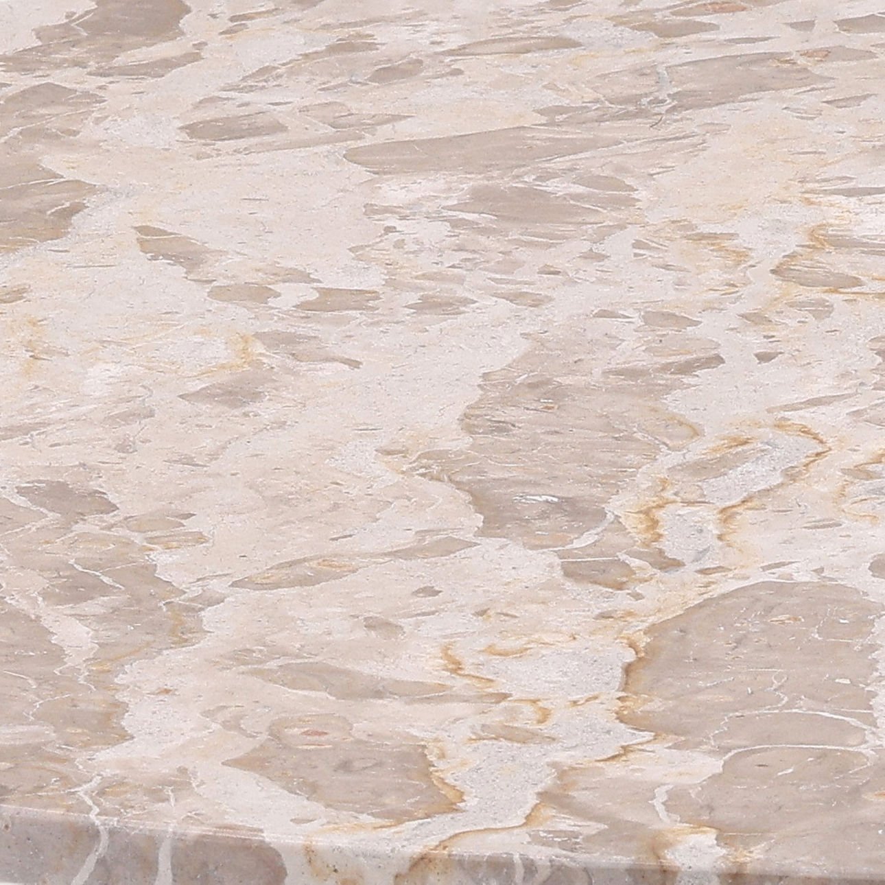 Light Natural Tendu Marble and Mango Wood Table 48 in Wide