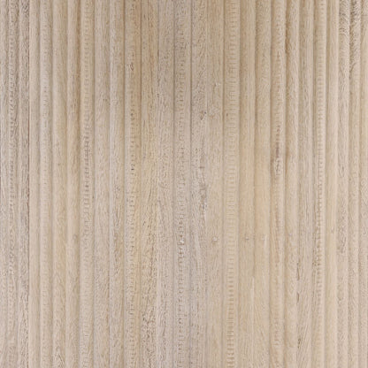 Light Natural Tendu Marble and Mango Wood Table 48 in Wide