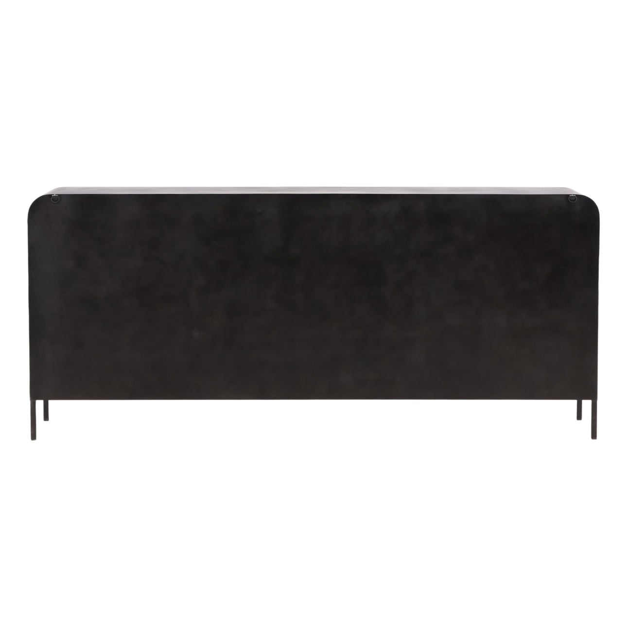 Black Iron and Glass Sideboard 78.5 in Wide