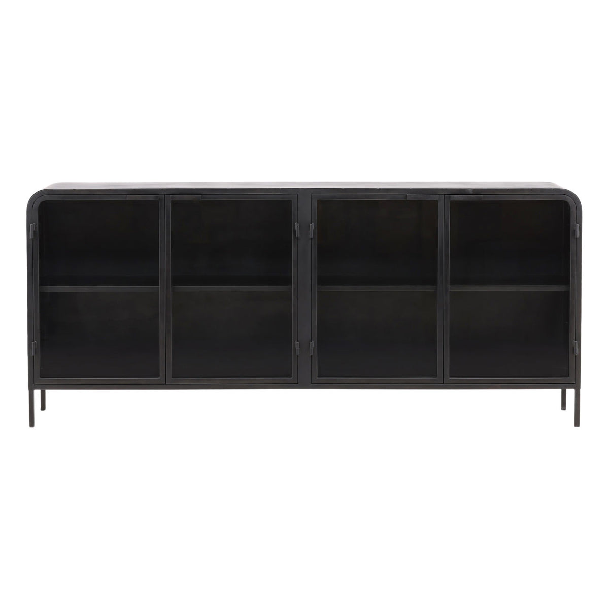 Elevated Iron and Glass Cabinet