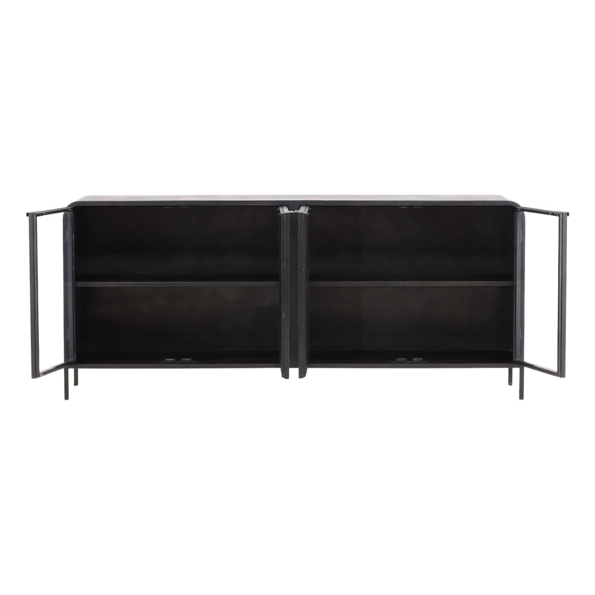 Elevated Iron and Glass Cabinet