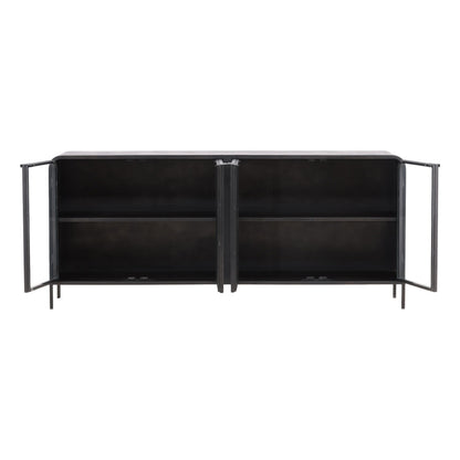 Elevated Iron and Glass Cabinet