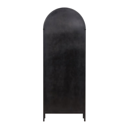 Black Iron and Glass Cabinet 32 in Wide