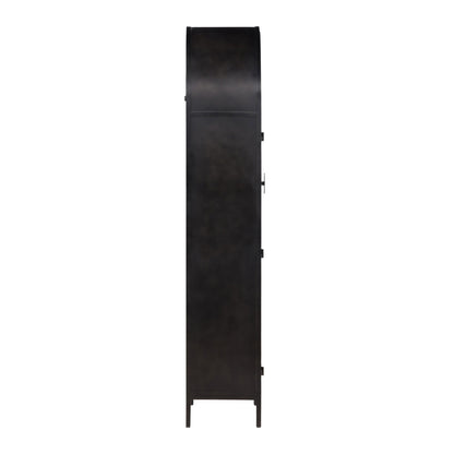 Black Iron and Glass Cabinet 32 in Wide
