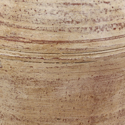 Antique White Ceramic Vase 9 in Wide