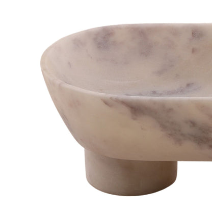 White Marble Bowl 10 in Wide