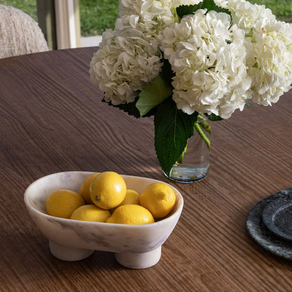 White Marble Bowl 10 in Wide