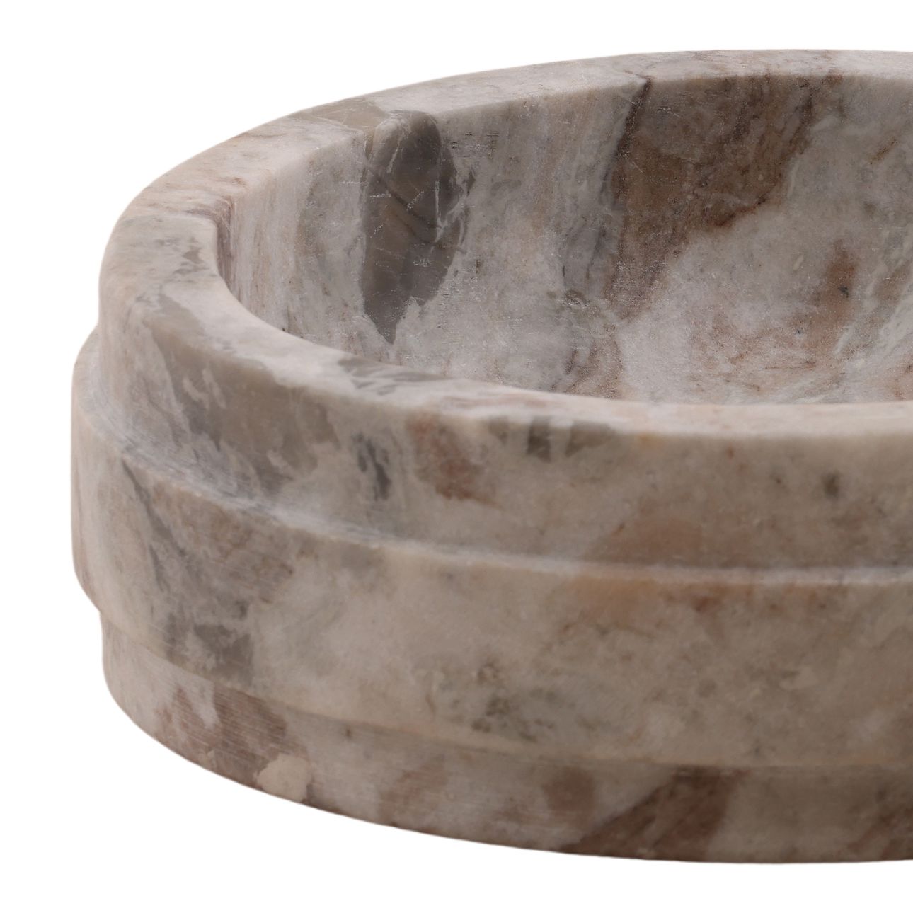 Brown Marble Bowl 14 in Wide