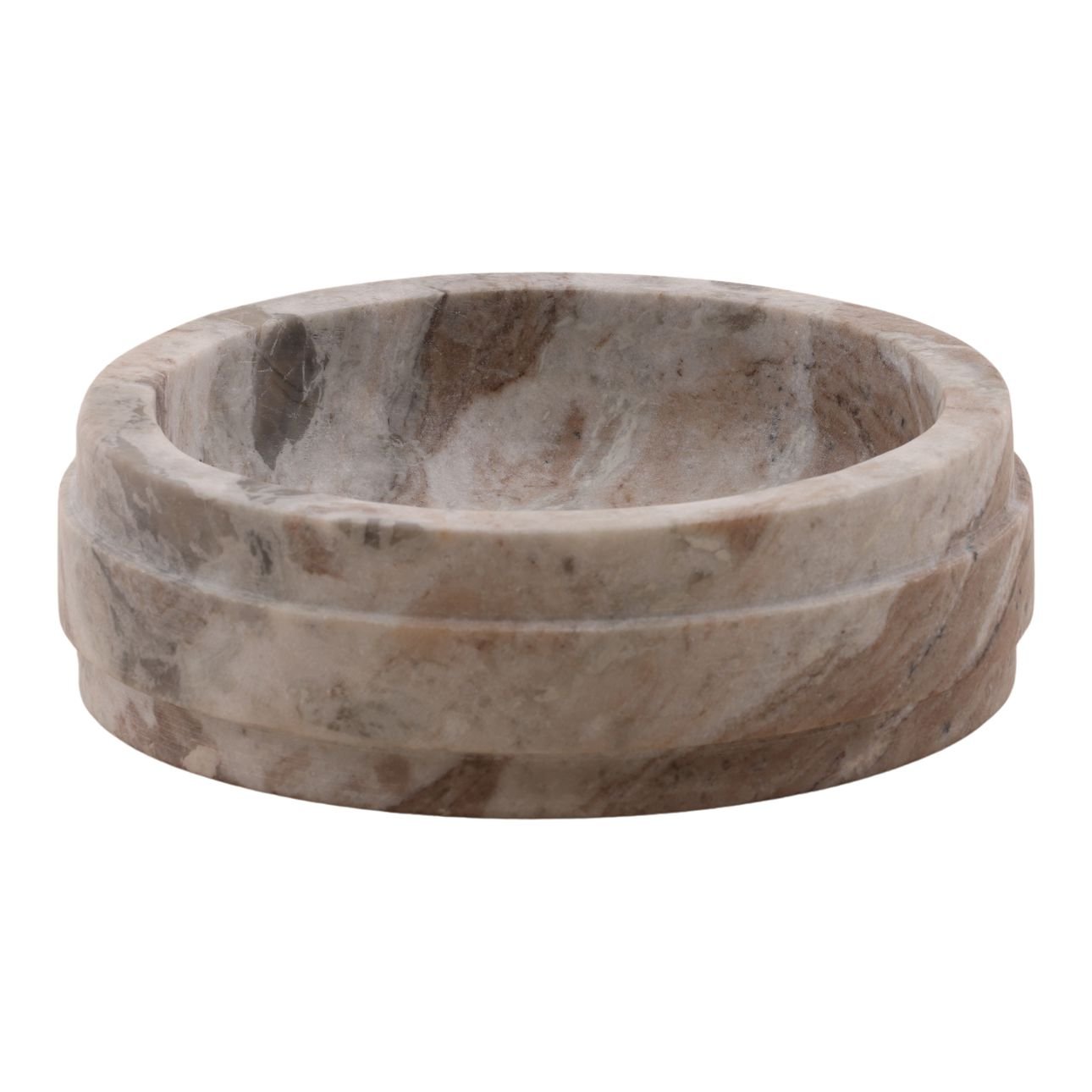 Brown Marble Bowl 14 in Wide