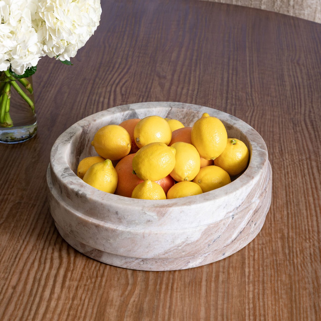 Brown Marble Bowl 14 in Wide