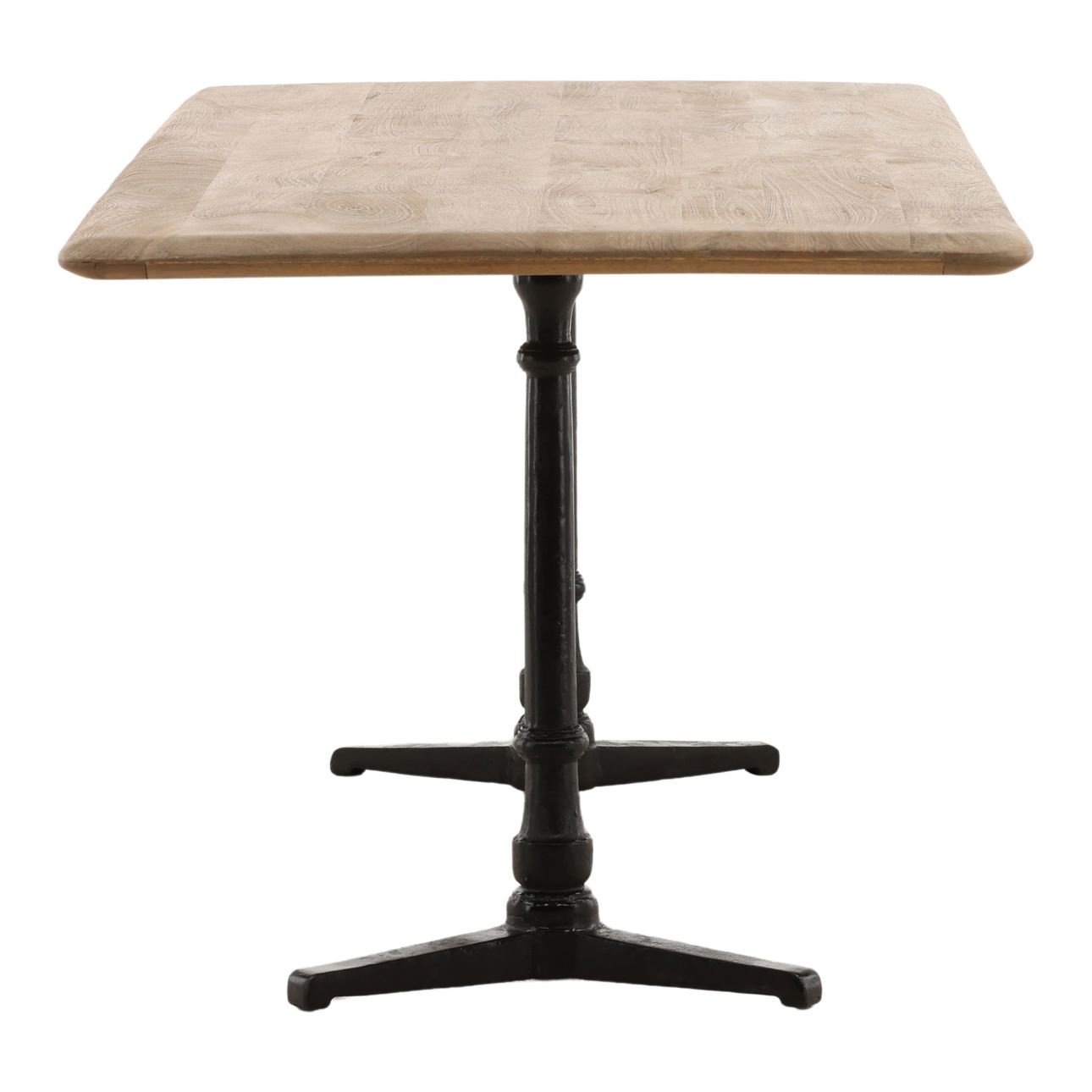 Natural and Black Mango Wood and Iron Table 78 in Wide